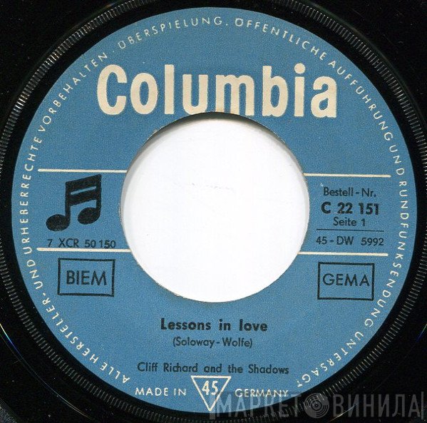 Cliff Richard & The Shadows  - Lessons In Love