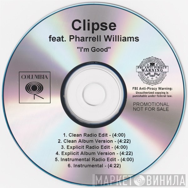 Clipse feat. Pharrell Williams  - I'm Good