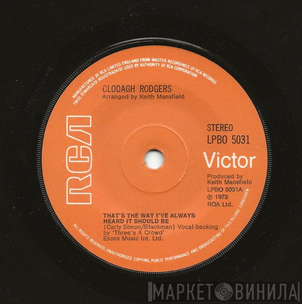 Clodagh Rodgers, Three's A Crowd  - That's The Way I've Always Heard It Should Be
