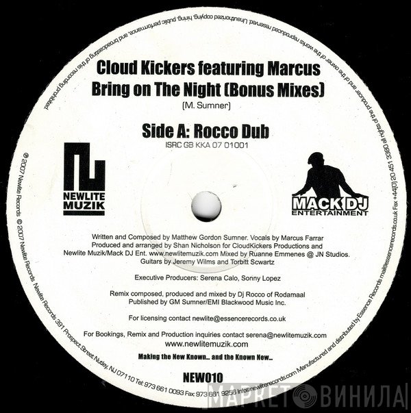 Cloudkickers, Marcus Farrar - Bring On The Night (Bonus Mixes)