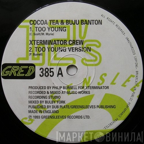 Cocoa Tea & Buju Banton  - Too Young