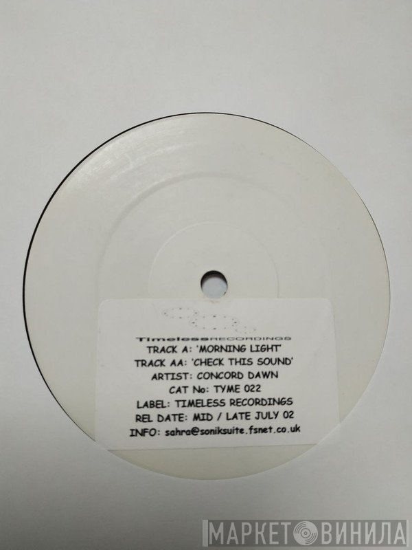 Concord Dawn - Morning Light / Check This Sound