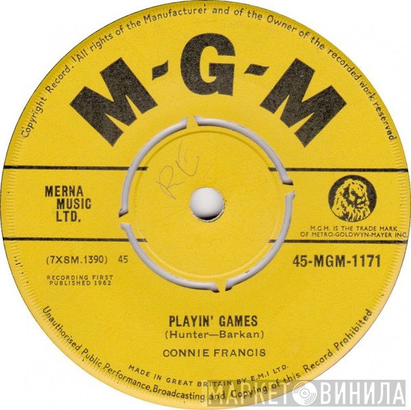 Connie Francis - Playin' Games / I Was Such A Fool