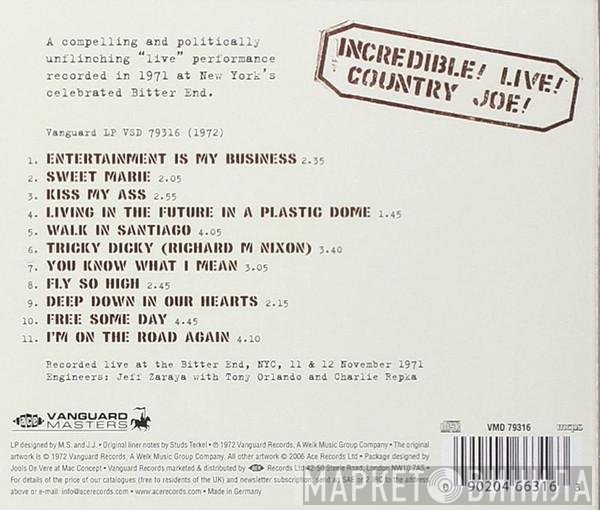 Country Joe McDonald  - Incredible! Live!