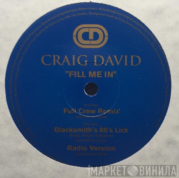 Craig David  - Fill Me In