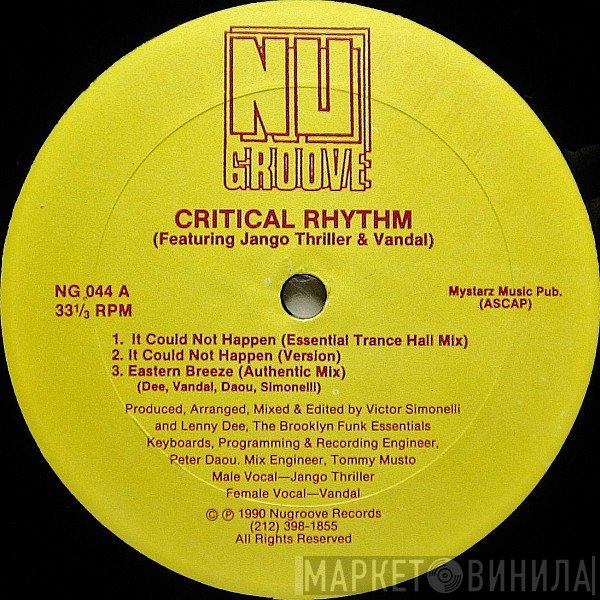 Critical Rhythm, Vandal, Jango Thriller - It Could Not Happen