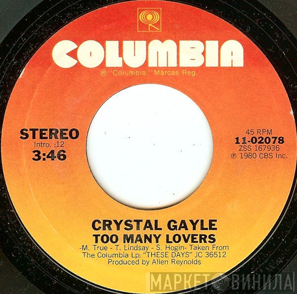 Crystal Gayle  - Too Many Lovers