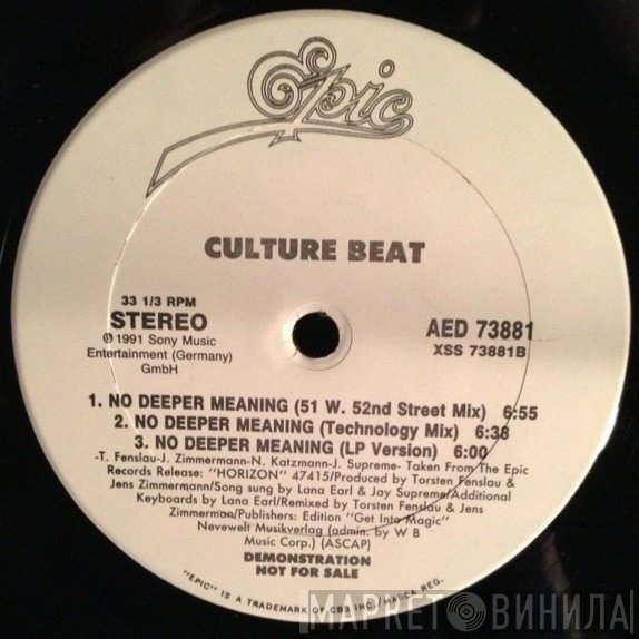 Culture Beat - No Deeper Meaning