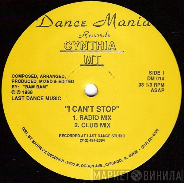 Cynthia M - I Can't Stop