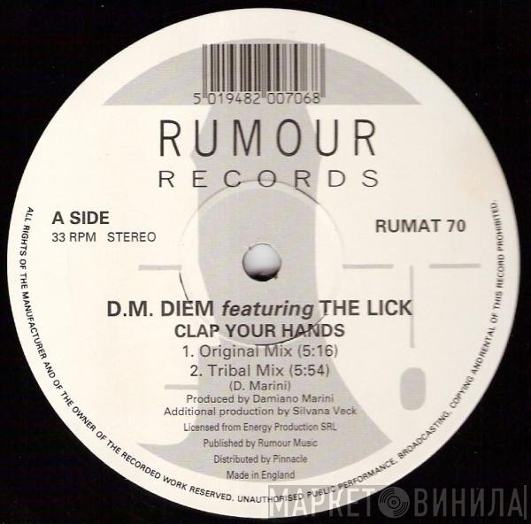 D M Diem, The Lick - Clap Your Hands