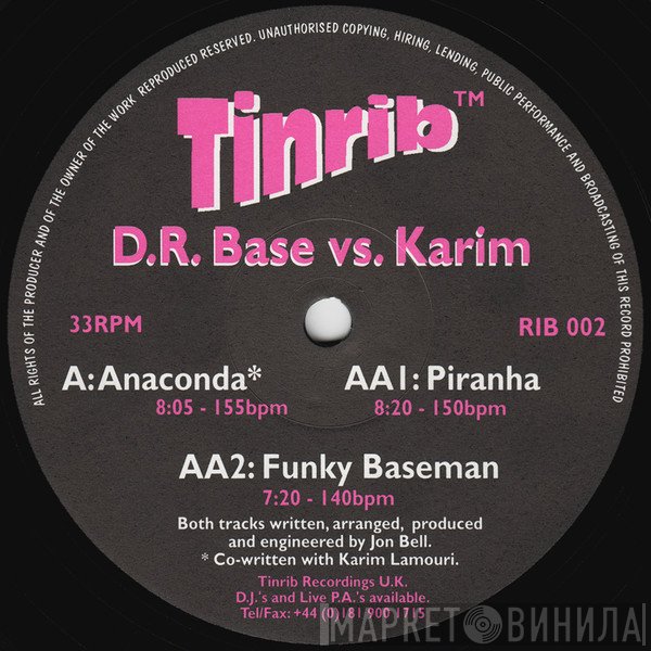 D.R. Base vs. Karim - Anaconda / Piranha / Funky Baseman
