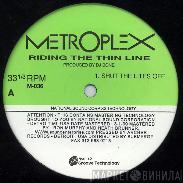 DJ Bone - Riding The Thin Line
