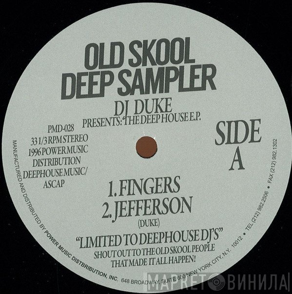 DJ Duke - Old Skool Deep Sampler - The Deep House E.P.