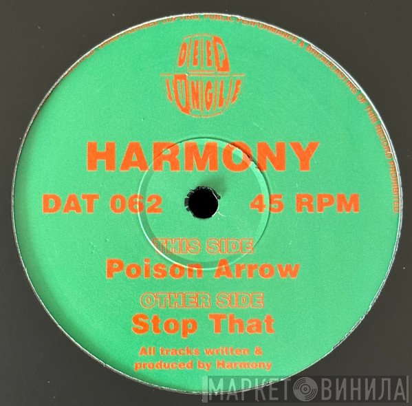 DJ Harmony - Stop That / Poison Arrow