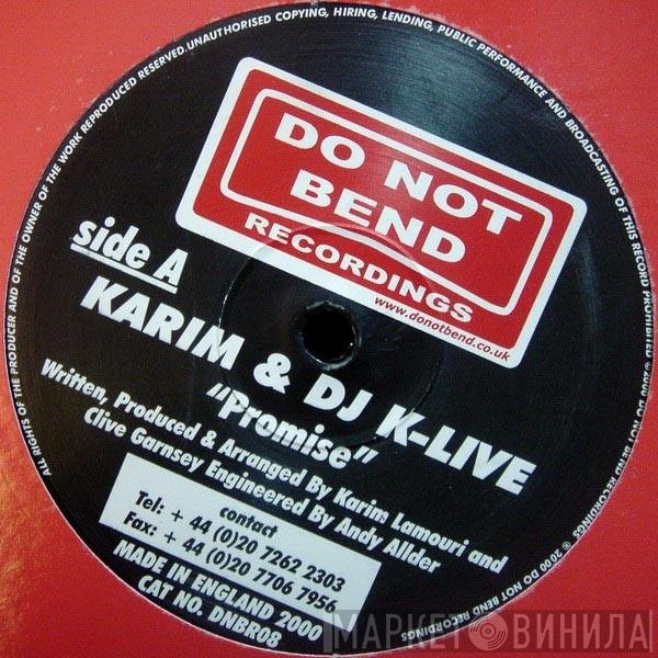 DJ K-Live, Karim Lamouri - Promise / Cheap Tart (Emma's Mix)
