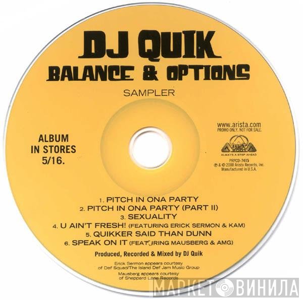 DJ Quik  - Balance & Options (Sampler)