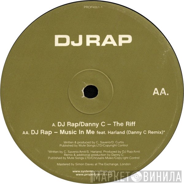 DJ Rap / Danny C  - The Riff / Music In Me (Danny C Remix)