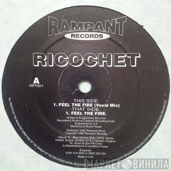DJ Ricochet   - Feel The Fire
