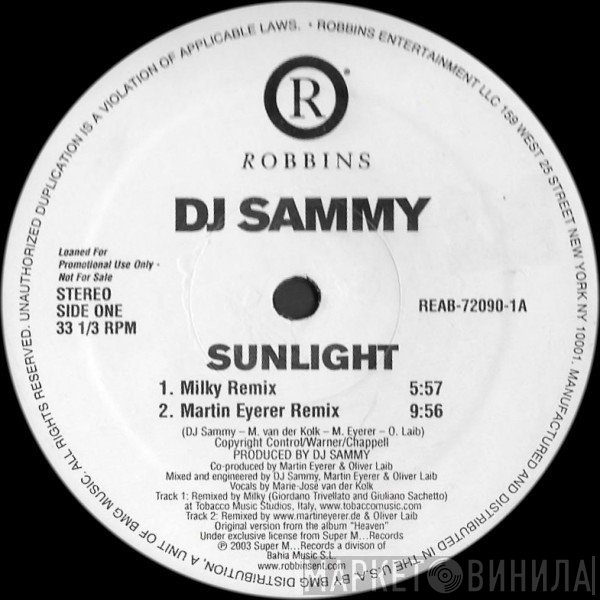 DJ Sammy  - Sunlight