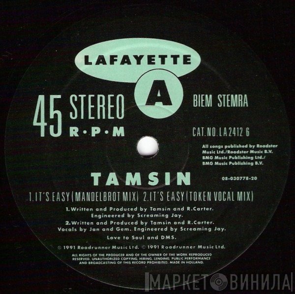 DJ Tamsin - It's Easy / Feelin' Free