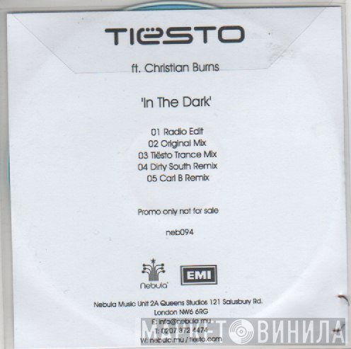 DJ Tiësto Ft. Christian Burns  - In The Dark