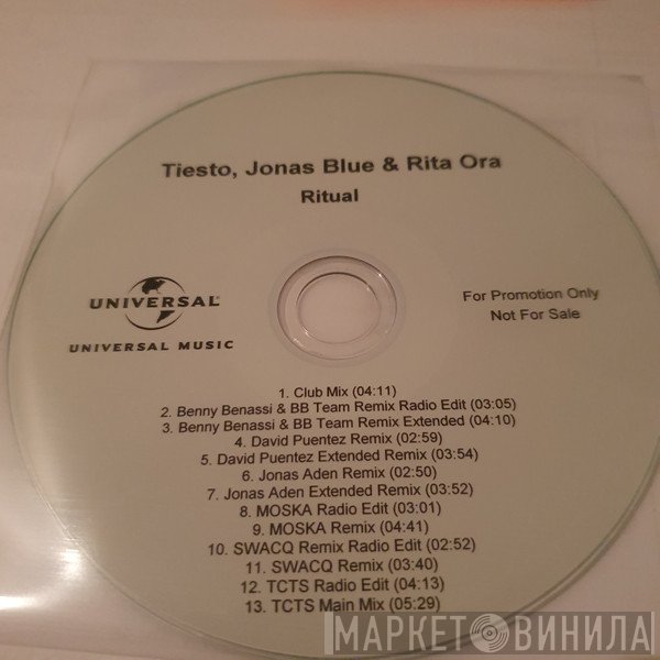 DJ Tiësto, Jonas Blue, Rita Ora  - Ritual