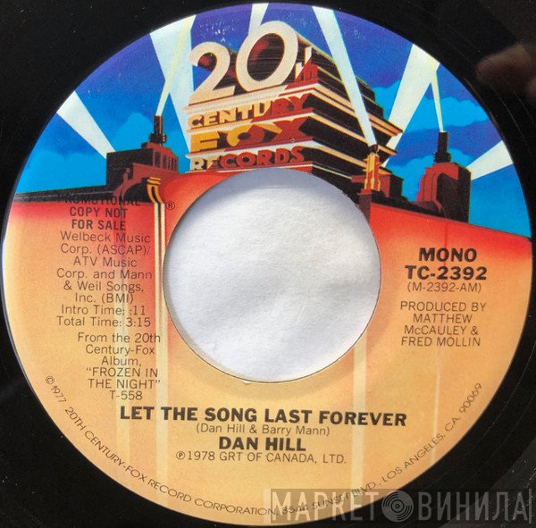 Dan Hill  - Let The Song Last Forever