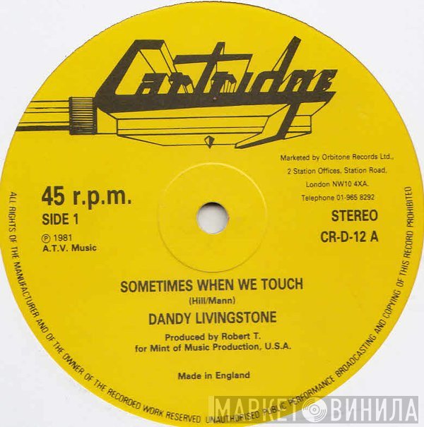 Dandy Livingstone, Mint Machine - Sometimes When We Touch / Tuff Tuff System