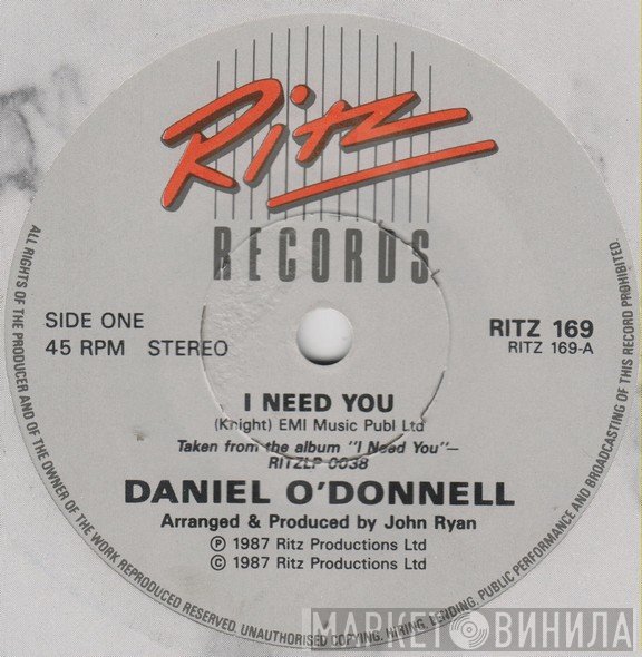 Daniel O'Donnell - I Need You / Your Friendly Irish Way