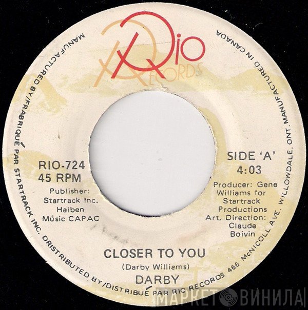 Darby Williams - Closer To You / Sexy Lady