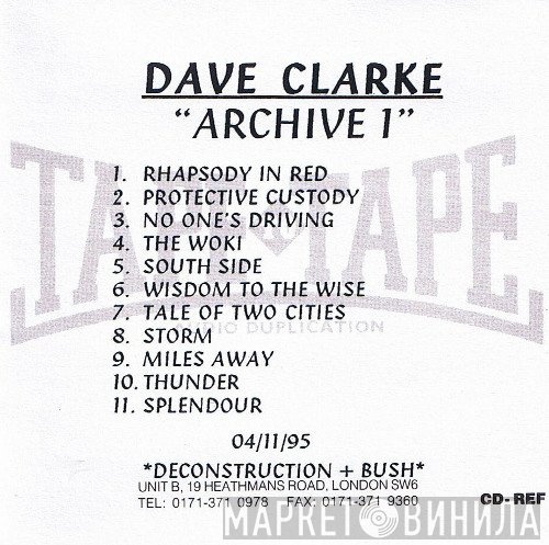 Dave Clarke  - Archive One
