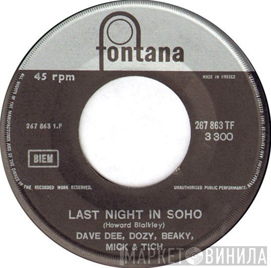 Dave Dee, Dozy, Beaky, Mick & Tich  - Last Night In Soho