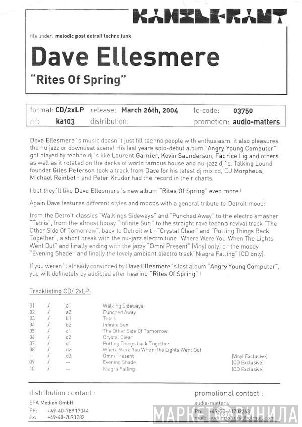 Dave Ellesmere  - Rites Of Spring