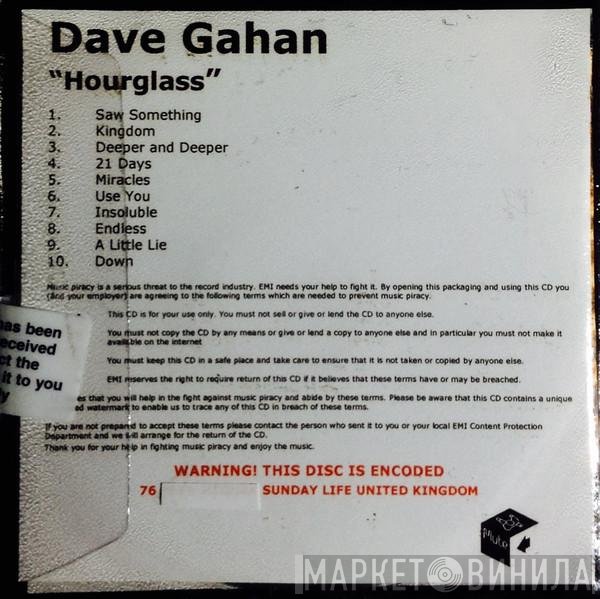 Dave Gahan  - Hourglass