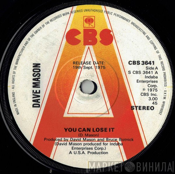 Dave Mason - You Can Lose It
