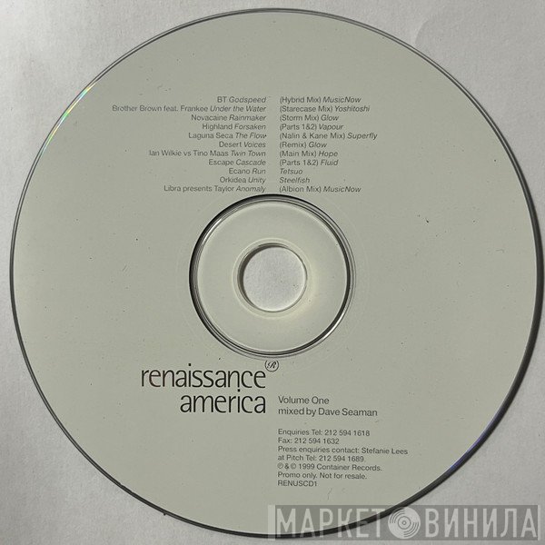 Dave Seaman  - Renaissance America - Volume One