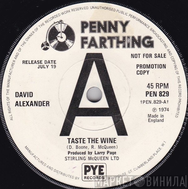 David Alexander  - Taste The Wine
