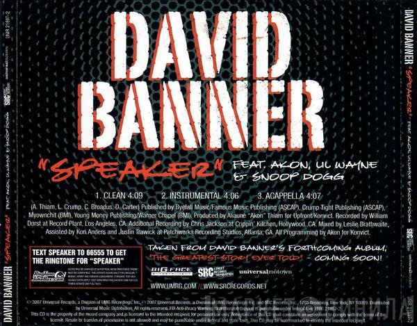David Banner Featuring Akon, Lil Wayne & Snoop Dogg  - Speaker