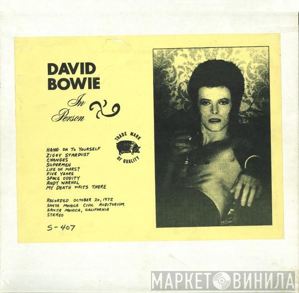 David Bowie  - In Person