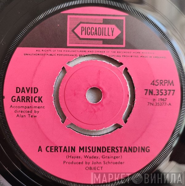 David Garrick - A Certain Misunderstanding