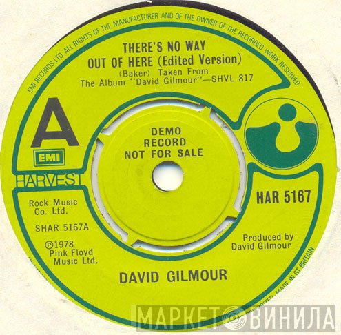 David Gilmour - There's No Way Out Of Here