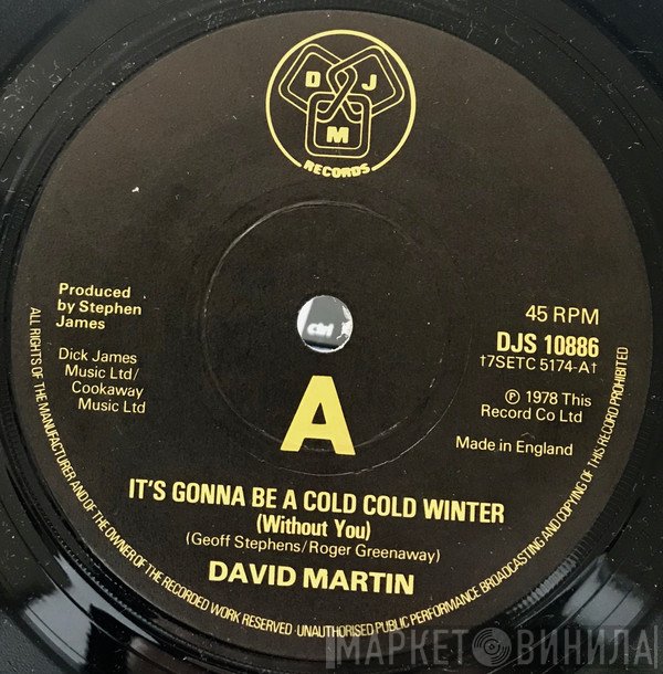 David Martin  - It's Gonna Be A Cold Cold Winter (Without You) / Orange County