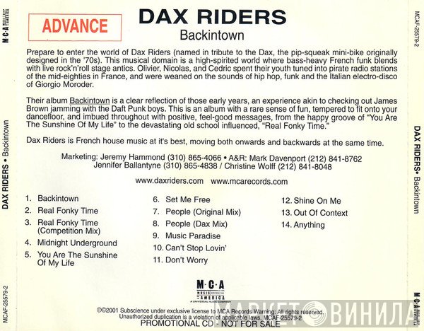 Dax Riders  - Backintown