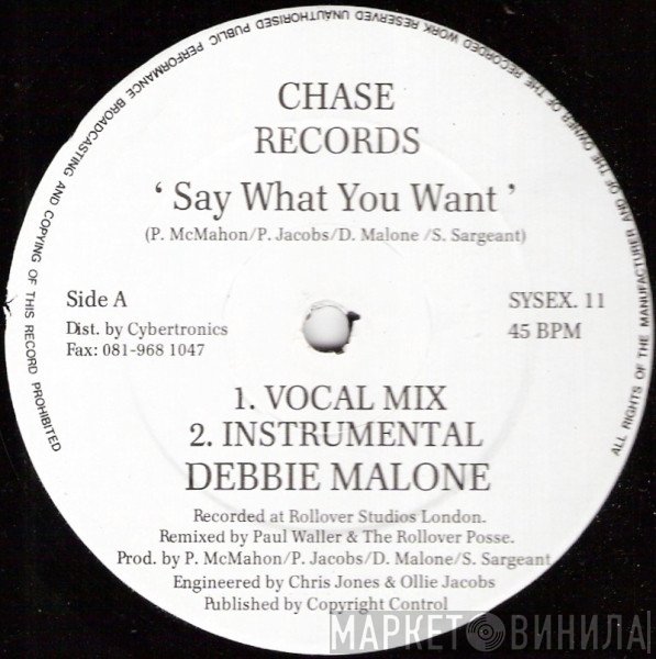 Debbie Malone - Say What You Want