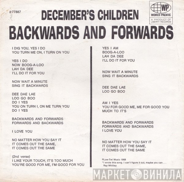 December's Children  - Backwards And Forwards