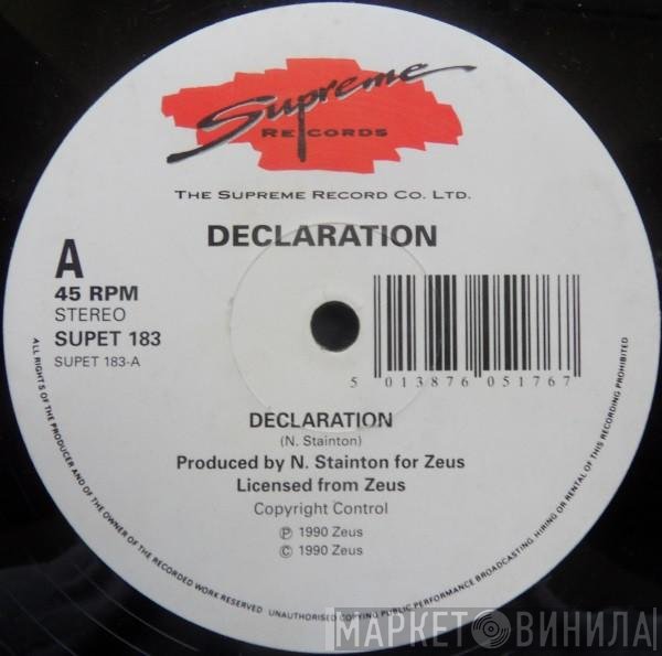  - Declaration