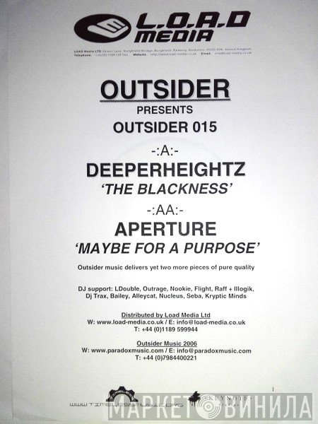 Deeperheightz, Aperture - The Blackness / Maybe For A Purpose
