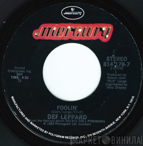 Def Leppard  - Foolin' 