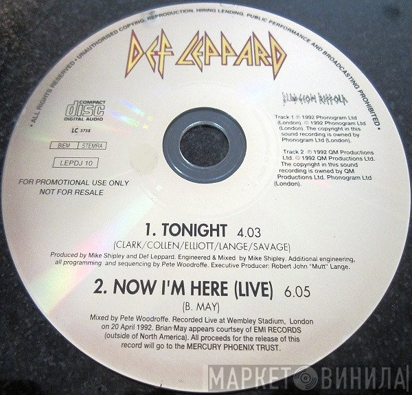 Def Leppard  - Tonight