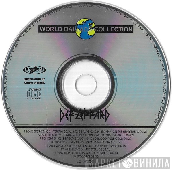 Def Leppard  - World Ballads Collection